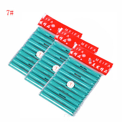 Dropshipping 3 komplekti matu ruļļi ar gumijas joslām dobu kodolu Flexi stieņi aukstā ilgviļņu stieņi Matu lokošanas stieņi Frizieru rīks 1162