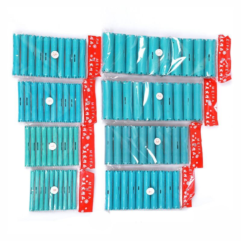 Dropshipping 3 komplekti matu ruļļi ar gumijas joslām dobu kodolu Flexi stieņi aukstā ilgviļņu stieņi Matu lokošanas stieņi Frizieru rīks 1162