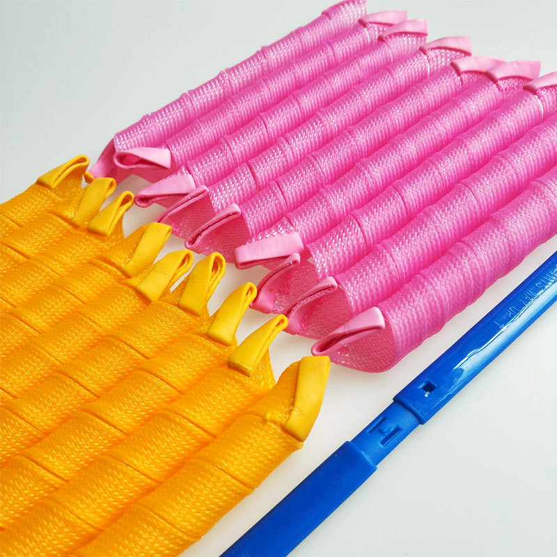 Magic Hair Rollers Spirālveida apaļas kērlings, mīksts sievietēm DIY ( 20/30/45/50/55cm ) 18 gab Overnight Heatless Styling Tools