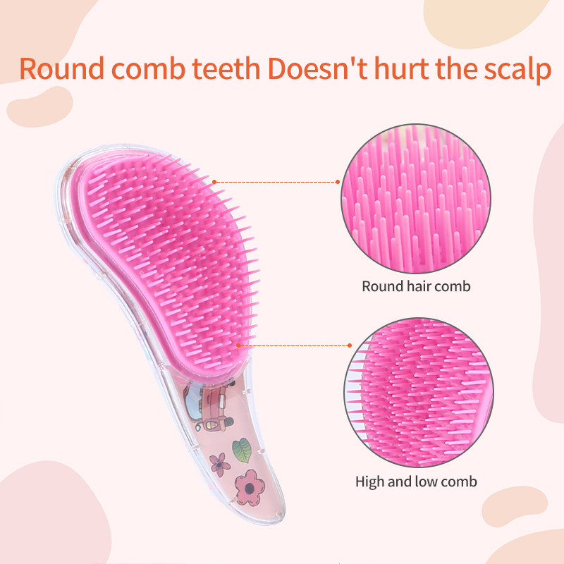 Cartoon Magic Smooth Comb Antisztatikus Masszázs Hajkefe Tangle Detangle Gyermek Unikornis Hajkefe Fésű Szalon Hajformázó eszköz