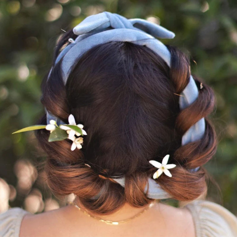 Nekarsējošs matu lokotājs, viļņu veidotājs korejiešu samta materiāls, neslīd.