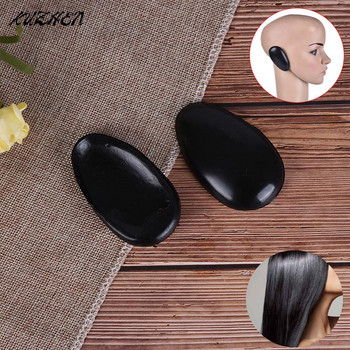 2τμχ Επαγγελματικός κουρέας Πλαστικό κάλυμμα αυτιού Εργαλεία κομμωτικής styling Αξεσουάρ Προστατευτικό βαφής μαλλιών Black Shield Salon
