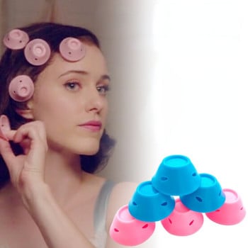 20 τεμ./παρτίδα Μαλακό καουτσούκ Magic Hair Care Rollers Σιλικόνη Μαλλιά μπουκλών Twist Hair No Heat No Clip Hair Curling Styling Tools DIY