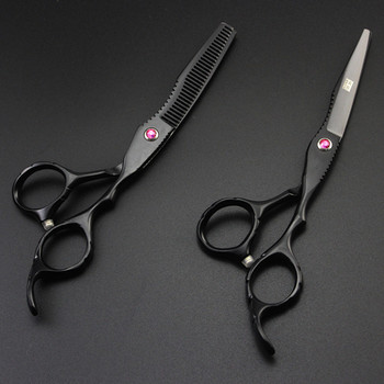 Професионални японски 6-инчови черни ножици за подстригване бръснар makas фризьорски салон ножици изтъняващи ножици фризьорски ножици