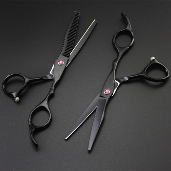 Професионални японски 6-инчови черни ножици за подстригване бръснар makas фризьорски салон ножици изтъняващи ножици фризьорски ножици