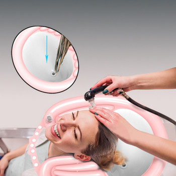 Преносима надуваема тава за миене на коса Купа за шампоан Измиване Подстригване на коса без салонен стол за бременна жена с увреждания Дете