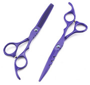 Foarfece profesionale noi 9cr13 de 6 și 5,5 inci violet pentru subțiere set de foarfece de coafură pentru coafură Livrare gratuită