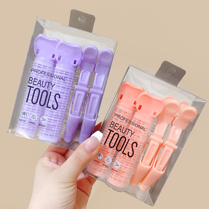 4gab Dabiski pūkaini matu sprādzes Matu ruļļi, kas guļ nakti atkārtoti lietojami matu sakņu sprādzes Sieviešu meiteņu pārnēsājami veidošanas rīki