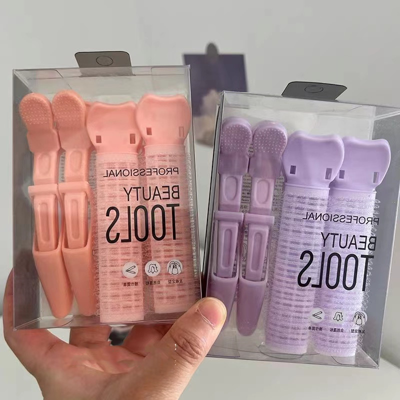 4gab Dabiski pūkaini matu sprādzes Matu ruļļi, kas guļ nakti atkārtoti lietojami matu sakņu sprādzes Sieviešu meiteņu pārnēsājami veidošanas rīki