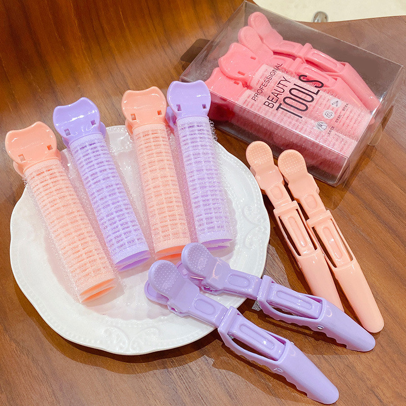 4gab Dabiski pūkaini matu sprādzes Matu ruļļi, kas guļ nakti atkārtoti lietojami matu sakņu sprādzes Sieviešu meiteņu pārnēsājami veidošanas rīki