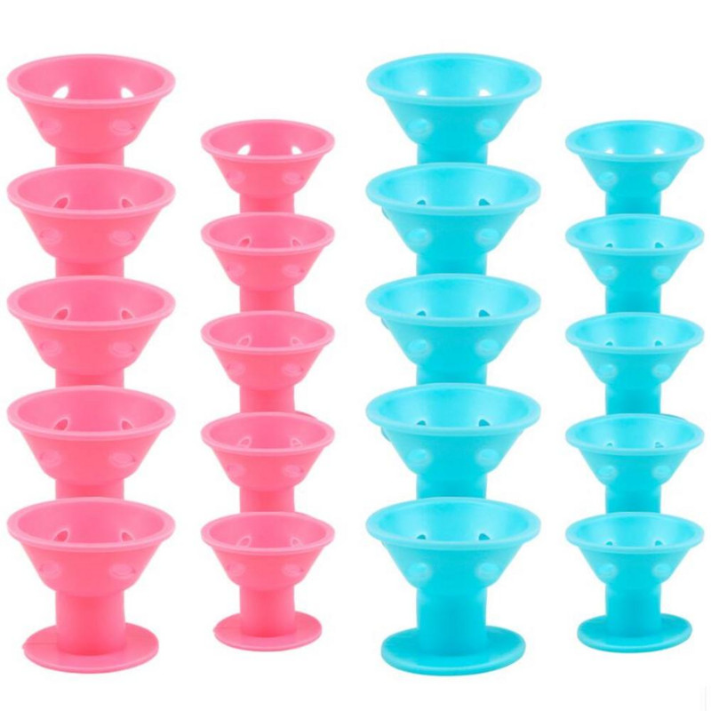 10 komada uvijača za kosu Mekani gumeni silikonski uvijač za kosu bez zagrijavanja Uvrnute kopče za kosu bez zagrijavanja Uvojci za kosu DIY alati za oblikovanje kose za djevojčice