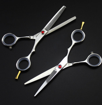 Професионални 5,5 инча Япония 440c 6cr13 стоманени ножици за коса комплект изтъняващи ножици фризьорски ножици за грим фризьорски ножици