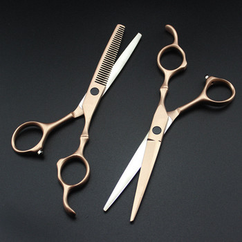 професионална япония 440c стомана 6\'\' розово злато бамбукови ножици за подстригване фризьорски фризьорски ножици фризьорски ножици
