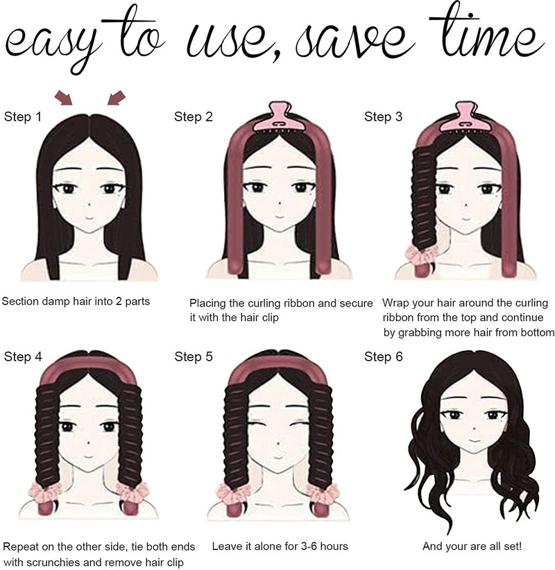 dodaci za kosu uvijač kovrče bez zagrijavanja kovrčavi proizvodi za ljepotu 3-dijelni set Baršunasto uvijače fleksi šipke čarobni frizerski alati