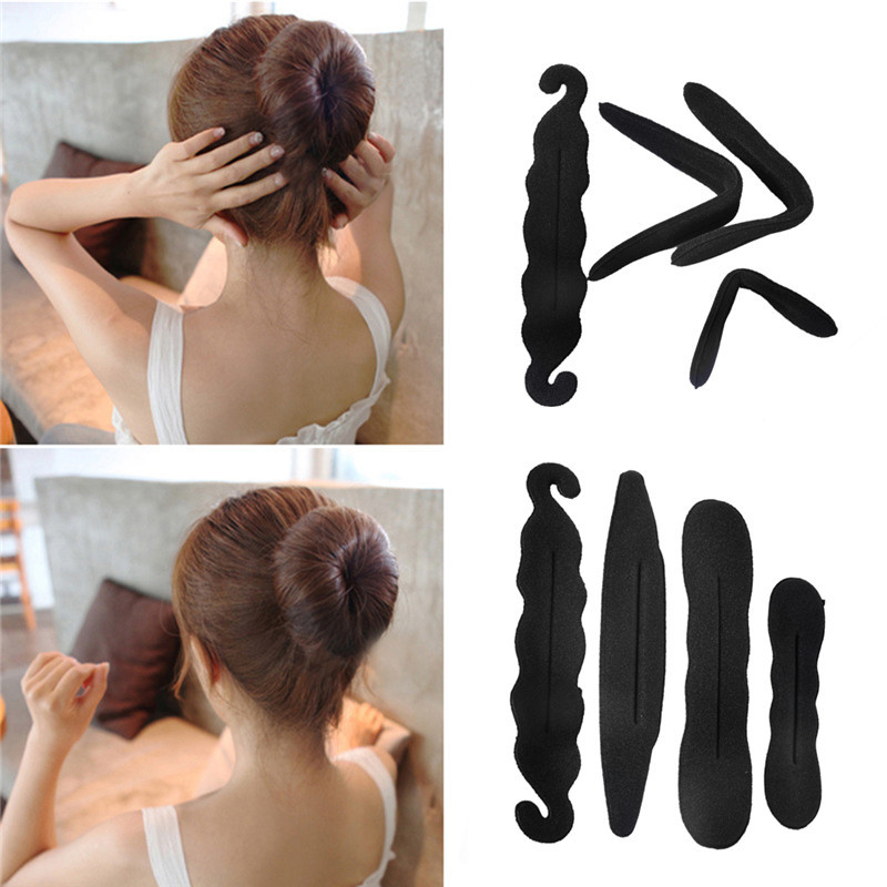 4 бр./компл. Вълшебна гъба Възглавница Дамски меки ролки за коса Пяна и гъба Маши за коса Ролки Направи си сам Бръснарски салон Грижа за косата Инструменти за оформяне