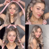 Nekarsējama kērlinga stieņa galvas saite Lazy Curler Zīda kērlinga lente Zīda kērlinga lente Karstuma matu kērlinga lente Padara matus cirtainus