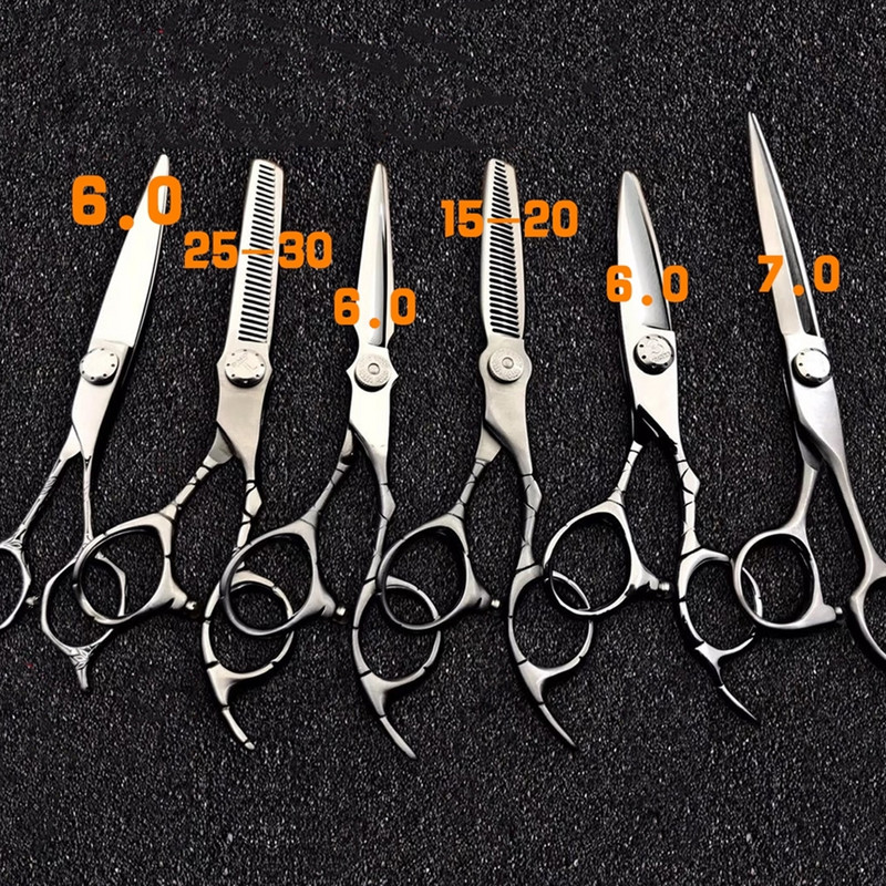 VG-10 Damascus škare za kosu Profesionalne visokokvalitetne 6 inčne frizerske laserske oštrice brijača Rezanje Stanjivanje brijačke škare