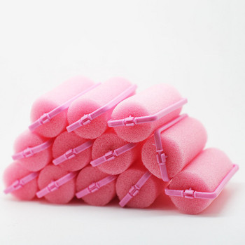 12 τμχ/Σετ Μαξιλαράκι από αφρό ροζ μαλακό σφουγγάρι Ρολά μαλλιών Σαλόνι κουρέας DIY μπούκλες Σετ εργαλείων κομμωτηρίου DIY Home