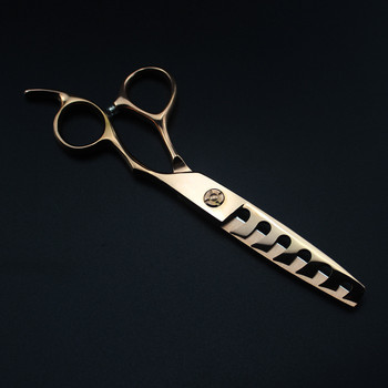 професионална япония 440c 6 \'\' розово злато 6 зъба ножици за коса салон за изтъняване бръснар макас ножици за подстригване фризьорски ножици