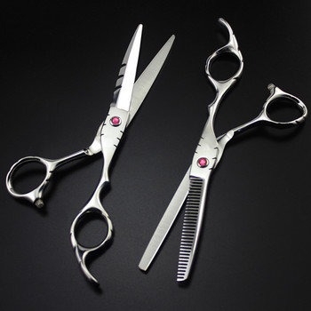 професионална японска стомана 5,5 и 6 инча комплект розови ножици за подстригване фризьорски салон фризьорски ножици фризьорски ножици