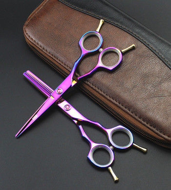 Нов 440c 5,5 инча симетрия Двустранна ножица за изтъняване ножици за подстригване комплект бръснарски ножици ножици фризьорски ножици