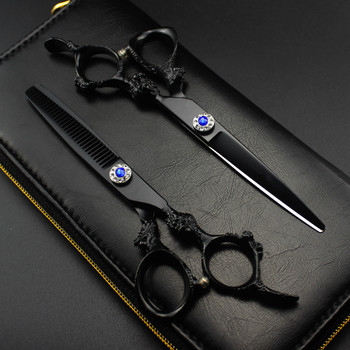 професионална япония 440c 6 \'\' черни драконови ножици за подстригване фризьорски фризьорски ножици фризьорски ножици