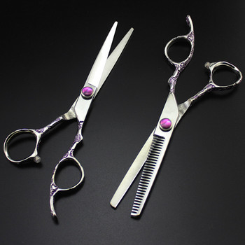 Професионална японска дръжка 440c Plum 6-инчови ножици за подстригване бръснар makas фризьорски салон тънки ножици фризьорски ножици