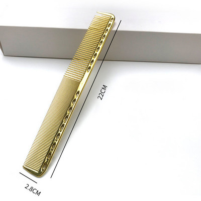 Galvaniseeritud kullaga juuksekamm Pro Juuksurikammid Üliõhukesed juuste lõikamine Värvimine juuksehari Juuksuri tööriistad Salongitarvikud