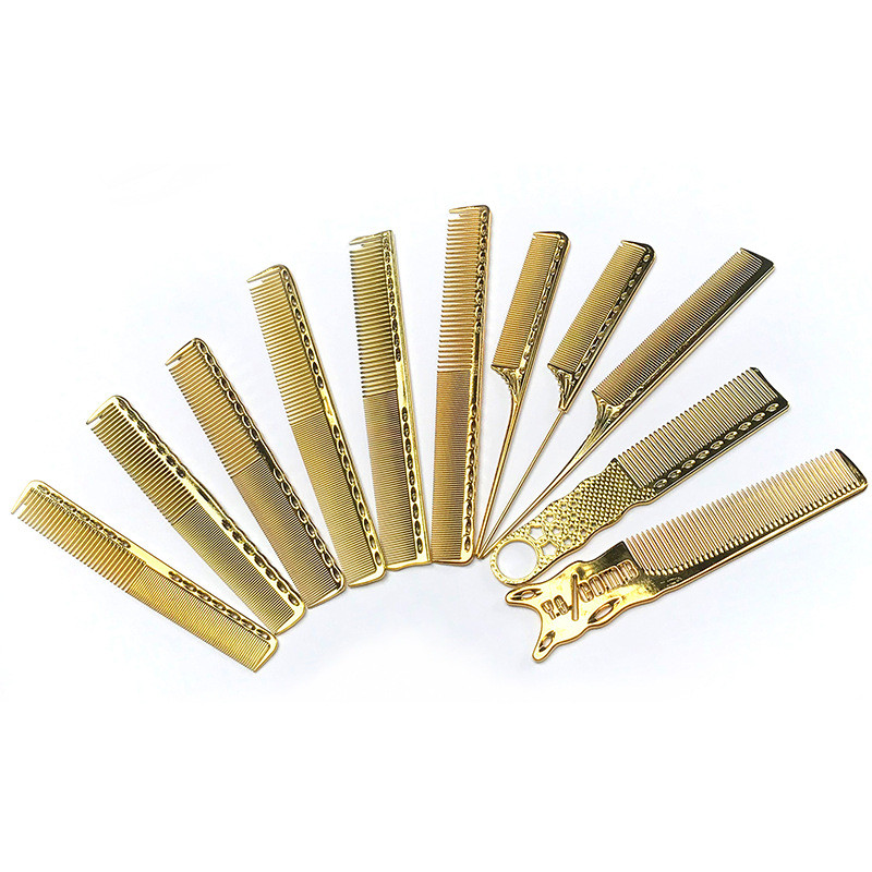 Zlatni češalj za kosu za galvanizaciju Profesionalni frizerski češljevi Ultra-tanki četka za šišanje Bojanje kose Alati za brijač Pribor za salone