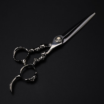 Професионална Япония 440c 6 инча Skull scissor Висококачествени ножици за коса подстригване изтъняване фризьорски ножици фризьорски ножици