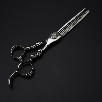 Професионална Япония 440c 6 инча Skull scissor Висококачествени ножици за коса подстригване изтъняване фризьорски ножици фризьорски ножици