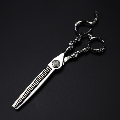 Foarfecă profesională Japonia 440c, 6 inch, cu craniu, foarfece de lux, tunsoare, tunsoare, bărbier, foarfece de coafură