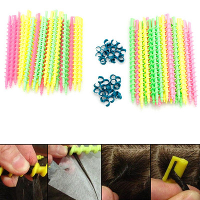 26 buc Plastic Long Styling Barber Salon Tool Coafor Spiral Hair Perm Tija Mic
