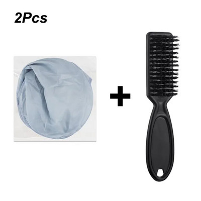 2бр. Комплект лигавници за бръснене Лигавници за бръснене Бръснарска престилка Многофункционална четка за почистване на бръснене Четка за брада Фризьорски инструменти за брада