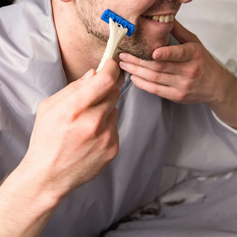 2бр. Комплект лигавници за бръснене Лигавници за бръснене Бръснарска престилка Многофункционална четка за почистване на бръснене Четка за брада Фризьорски инструменти за брада