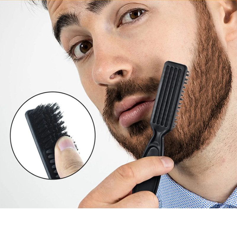2бр. Комплект лигавници за бръснене Лигавници за бръснене Бръснарска престилка Многофункционална четка за почистване на бръснене Четка за брада Фризьорски инструменти за брада