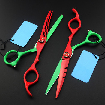 Нова професионална япония 440c 6-инчови ножици за коса комплект фризьорски бръснар makas ножици за подстригване изтъняващи ножици фризьорски ножици
