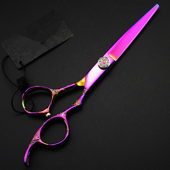 Професионални 6-инчови висококачествени 440c Purple Plum комплект ножици за подстригване фризьорски фризьорски ножици фризьорски ножици