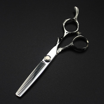 Προσαρμογή λογότυπου Japan 440c 6 \'\' Hollow scissor Ψαλίδι μαλλιών Dragon κούρεμα κουρεύματος ψαλίδι αραίωσης ψαλίδι κομμωτηρίου