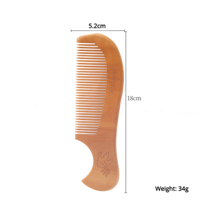13 stilova Prirodno drvo breskve Antistatički češalj za masažu Češalj za zube Masažni češalj Klasični češalj za oblikovanje kose Alat za njegu kose