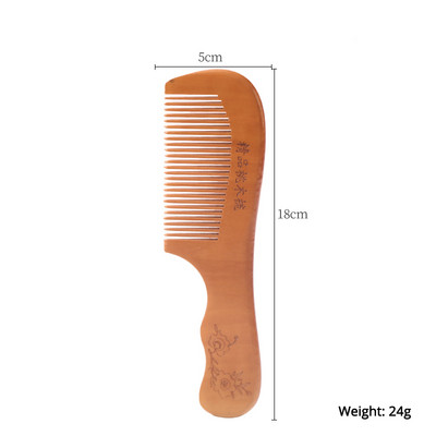13 stilova Prirodno drvo breskve Antistatički češalj za masažu Češalj za zube Masažni češalj Klasični češalj za oblikovanje kose Alat za njegu kose