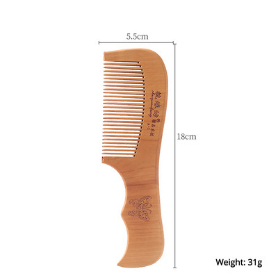 13 stilova Prirodno drvo breskve Antistatički češalj za masažu Češalj za zube Masažni češalj Klasični češalj za oblikovanje kose Alat za njegu kose