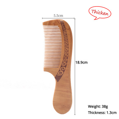 13 stilova Prirodno drvo breskve Antistatički češalj za masažu Češalj za zube Masažni češalj Klasični češalj za oblikovanje kose Alat za njegu kose