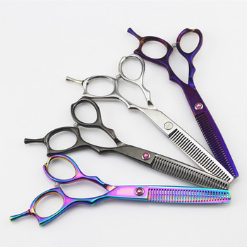 професионални 6 инча japan 440c комплект ножици за коса фризьорски ножици салон за подстригване фризьорски ножици makas фризьорски ножици