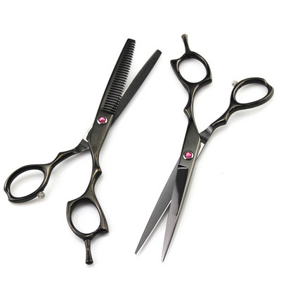 Set foarfece profesionale Japonia 440c de 6 inch foarfece de subțiere pentru salon de tuns frizer foarfece makas foarfece de coafură