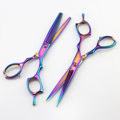 Set foarfece profesionale Japonia 440c de 6 inch foarfece de subțiere pentru salon de tuns frizer foarfece makas foarfece de coafură