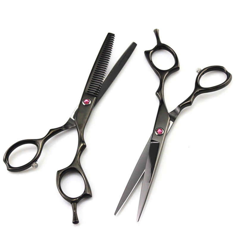 Set foarfece profesionale Japonia 440c de 6 inch foarfece de subțiere pentru salon de tuns frizer foarfece makas foarfece de coafură