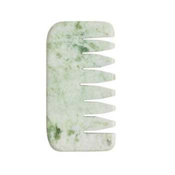 Четки Gua Sha Jade Stone Естествени глави Масажор за скалп Гребен Грижа за здравето Остъргване Направи си сам Инструмент за оформяне Четка за прическа