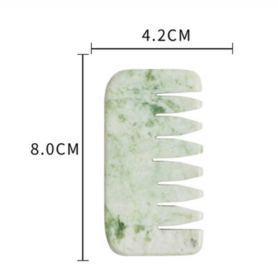 Kefék Gua Sha Jade Stone természetes fejek fejbőr masszírozó fésű Egészségügyi kaparás barkácsformázó eszköz fodrászkefe