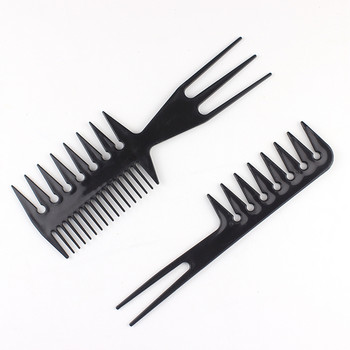 Преносим стилизиращ гребен Фризьорски гребен за коса Професионален висококачествен черен комплект Антистатичен комплект инструменти за грижа за косата Грижа за косата